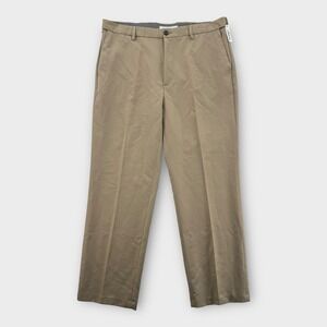 NWT Amazon Essentials Pants Khaki Mens 38x32 Straight Leg Chino Pleated